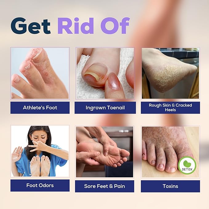 Tea Tree Oil & Soothing Lavender Foot Soak with Epsom Salt - Best Toenail Treatment & Softens Calluses - Soothes Sore & Tired Feet, Foot Odor Scent, Spa Pedicure - Made in USA - 16oz (Pack of 2)