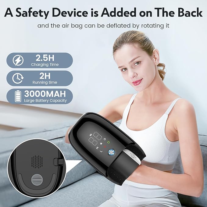 Hand Massager with Heat and Compression & Kneading Massage for Arthritis Carpal Tunnel Pain Relief, Cordless Hand Massager with 6 Modes & 6 Intensities, Birthday Gifts for Women Men Him Her Mom Dad