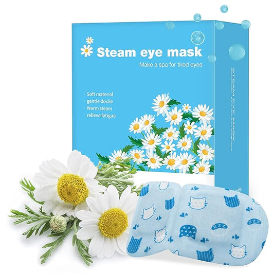 Jekeno Steam Eye Mask, 16 Packs Eye Masks for Dry Eyes, 40-60 Minutes Self Moist Warm Compress Heated Disposable Mask for Sleep, Spa Relaxing Trip Gifts, Travel Essentials for Women Men