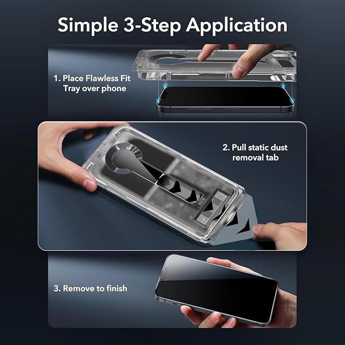 OneFish for iPhone 15 (6.1 inch) Tempered Glass Screen Protector 2 Pack Auto Dust-Elimination Easy Installation HD Clear Screen Protector