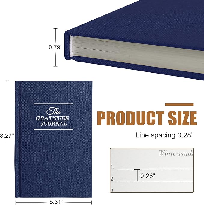 Gratitude Journal Daily Affirmations with Simple Guided Format-Undated Life Planner, Daily Planner, for You More Happiness, Positivity, Affirmation, Mindfulness&Self Care(Deep Blue)