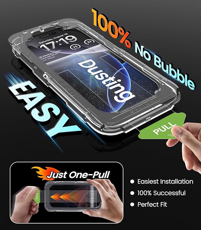 iGluz 4+2 Pack for iPhone 16 Pro Max Privacy Screen Protector with Camera Lens Protector[Easy Install & Bubble Free] 9H+ Tempered Glass iphone 16 Pro Max[True 25% Anti Spy] for Apple 6.9"(2024)