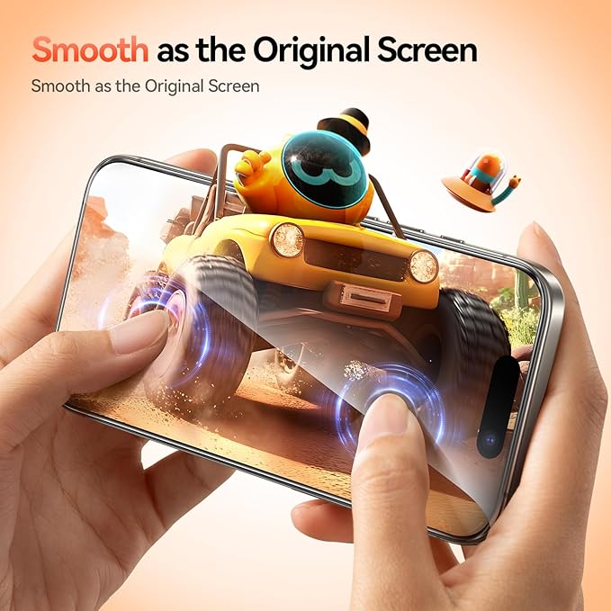 SMARTDEVIL Screen Protector for iPhone 16 Pro, HD Tempered Glass with Bubble-and-Dust-Free Box Military Grade Shatterproof & Ultra Durable, 3 Pack