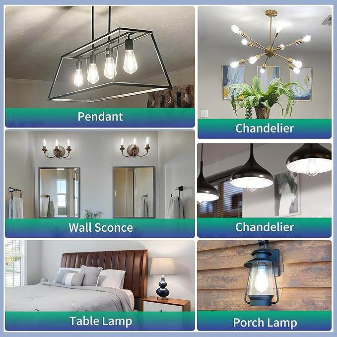 ST19 LED Bulb 6W Equivalent 60W 4000k Neutral White 120V, 12PCS High Output ST19 LED Bulb Dimmable, No Flicker ST 19 E26 Base Led Bulb, ST 19 LED Edison Light for Indoor Outdoor Lighting