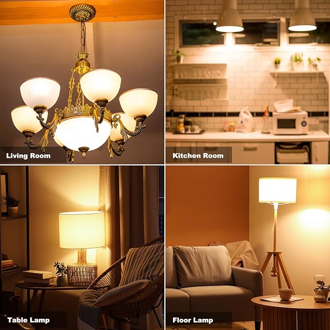 Vgogfly LED Bulb 3W 25 Watt Equivalent Light Bulbs Night Stand Table Lamp Warm White 2700K LED Energy Saving E26 Medium Screw Base for Home Light 4 Pack