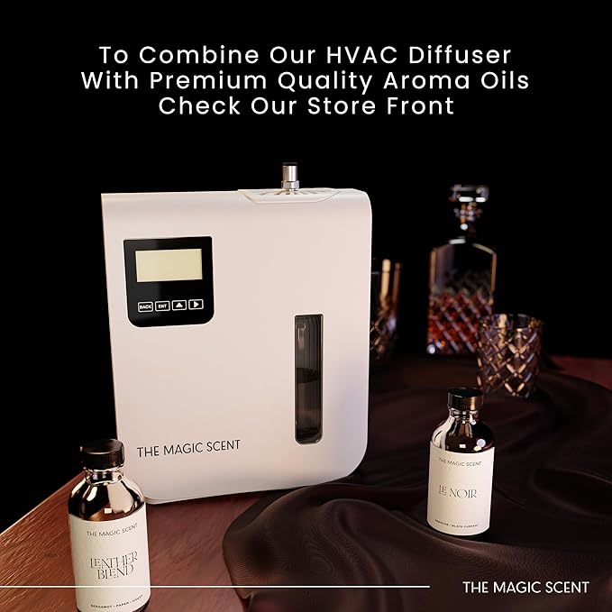 Diffuser, Scent Air Machine for Home & Hotels, HVAC or Portable Nebulizing Diffuser - Large Room Waterless Aroma Machine - Aroma Oil Included