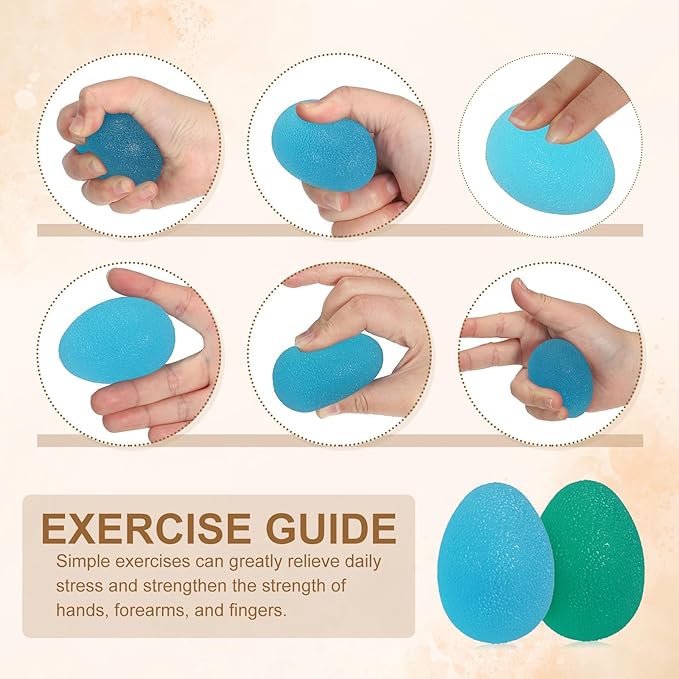 PATIKIL Hand Exercise Balls, Squeeze Balls Stress Ball for Adult Grip Strengthening Occupational Equipment