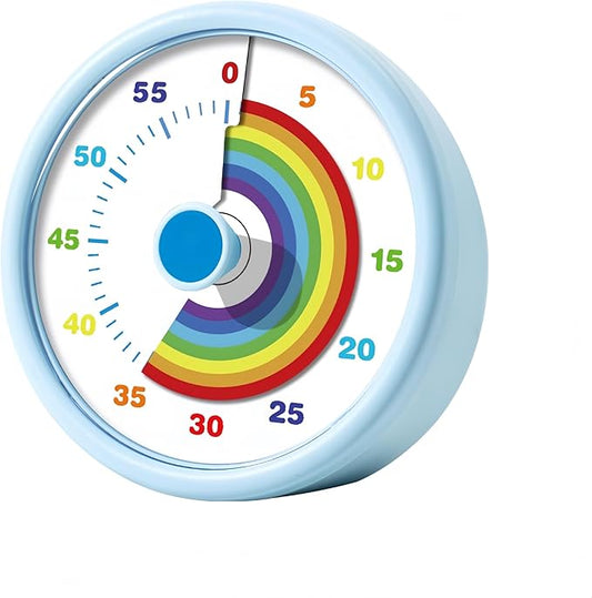 Visual Timer for Kids, 60 Minute Time Timer Kids Timer for Classroom Home Office, Countdown Timer for Cooking Teaching Working Meeting, Pomodoro Timer Kitchen Timer (Blue)