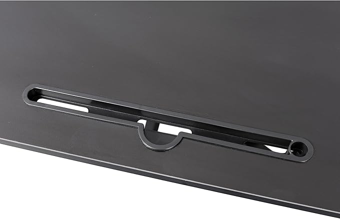 32 Inch Height Adjustable Stand Up Laptop Desk Converter, Heavy Duty Standing Computer Workstation Riser with Removable Keyboard Tray for Home Office Workshop, Spacious Platform for Monitor, Black