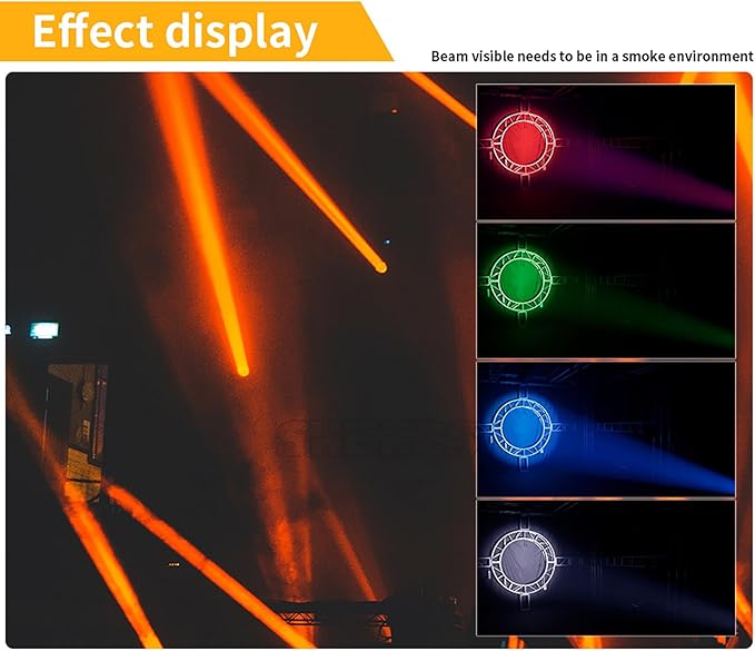 SHEHDS LEKO Profile Spotlights LED 250W RGBW 4in1 Color 17° Beam Angle DJ Ellipsoidal Lights Manual Focus Four-Leaf Manual Cut Light Barrier 2500K-7500k DMX512 Stage Par Lights for Party KTV Bar Show