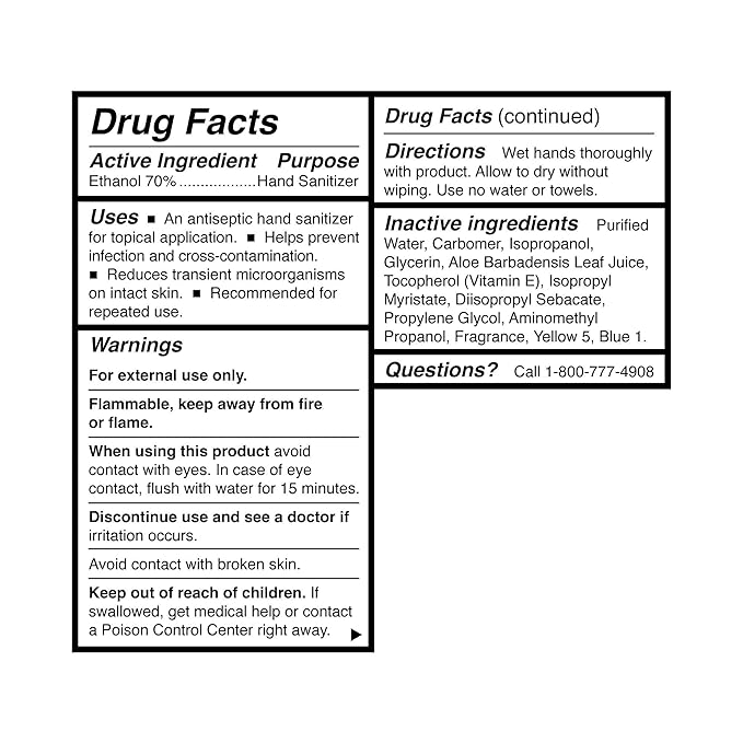 McKesson Hand Sanitizer with Aloe, 18 oz Pump Bottle [Pack of 2] – 70% Ethyl Alcohol, Spring Water Scent, No-Rinse Gel with Vitamin E and Moisturizers, Medical-Grade Sanitizer