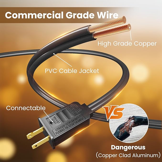 RTTY Outdoor String Lights 120ft, G40 Led Patio Globe Lights with 62pcs Bulbs,Shatterproof Waterproof Connectable Hanging for Porch Cafe Bistro Backyard Gazebo Balcony Deck Party