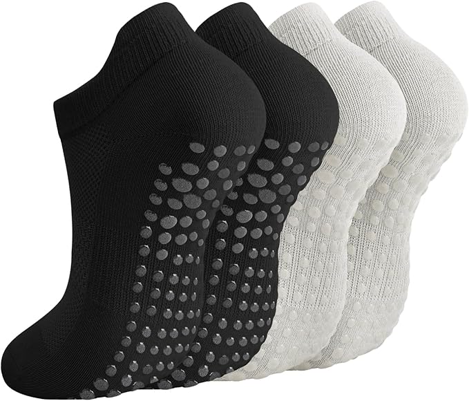 Breslatte Grip Socks Pilates Socks with Grips for Women Non Slip Grippers Womens