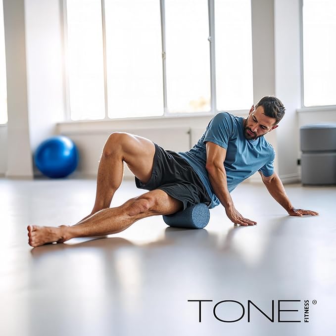 Tone Fitness High Density EPP Foam Exercise Foam Roller for Yoga, Pilates, Stretching, Massage, and Recovery | Multiple Sizes and Colors