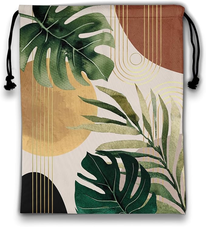 Modern Art Leaves Grip Bag for Gymnasts Adjustable Gymnastics Athlete Bag Men Women Gym Grip