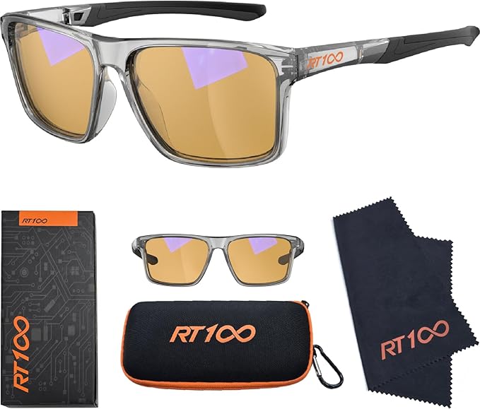 HD Premium Gaming and Computer Screen Yellow Tint Glasses Blue Light Blocking 86% Reduce Glare Anti Eyestrain