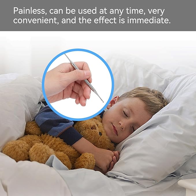 Agatige 12cm Dual Head Reflexology Tools for Face, Stainless Steel Ear and Body Acupuncture Massage Pen Full Body Self Massage Relief Pain Therapy Tools for Deep Tissue(12cm)