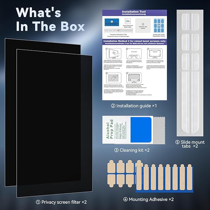 [2024 New] 34 Inch Computer Privacy Screen Filter for 21:9 Widescreen Monitor, Removable Eye Protection Anti Glare Blue Light Filter Privacy Shield, Anti Spy Screen Protector Film 34 in