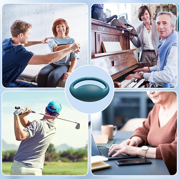 FitBeast Hand Exercise Balls - 3 Resistance Levels Stress Balls for Adults, Squeeze Balls for Hand Therapy, Rehabilitation, Arthritis, Muscle Building