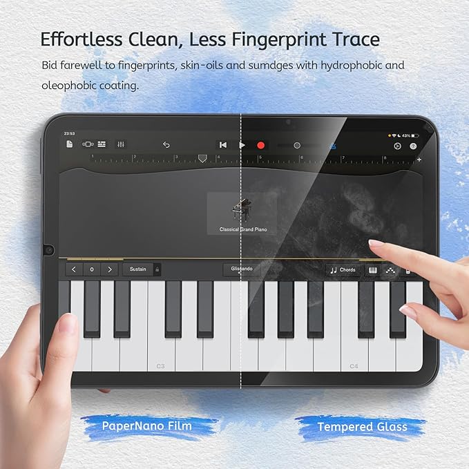 MOBDIK Paperfeel Screen Protector Compatible with iPad Mini 7 2024 (A17 Pro) & iPad Mini 6 2021 (8.3 Inch), Anti Glare, Matte Film for Drawing/Writing, Compatible with Apple Pencil