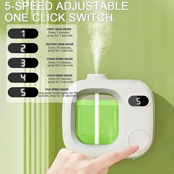 Wireless Ultrasonic Aromatherapy Diffuser - Smart Essential Oil Diffuser for Large Rooms Bathrooms Hotels and Offices Cordless 360° Aroma Diffuser with 5 Mist Levels Perfect for Home and Car