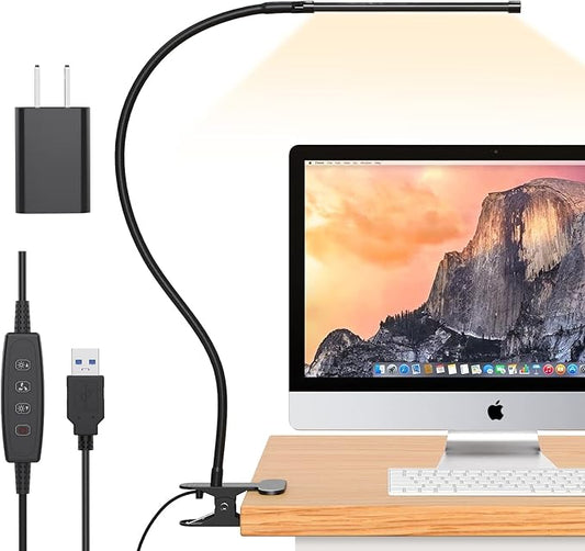 iZELL Reading Light, Book Light for Reading in Bed [77 LEDs Light with 3 Color Modes & 10 Brightness Levels] 27.6-inch Flexible Gooseneck LED Desk Lamps, Easy Clip on USB Reading Lamp for Table