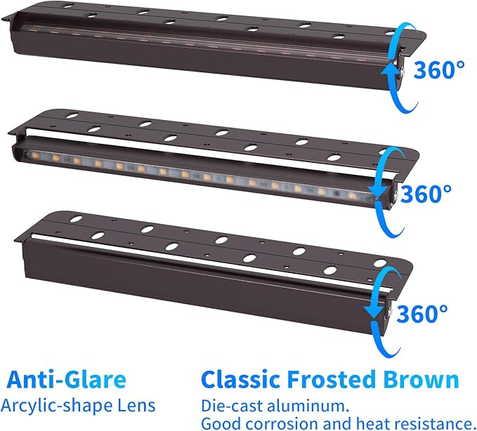 4-Packs 5W 12inch LED Hardscape Paver Lighting,12V AC/DC Low Voltage Retaining Wall Lights,LED Landscape Lighting,5000K Daylight White Outdoor Step Light,50,000 Hours Lifespan