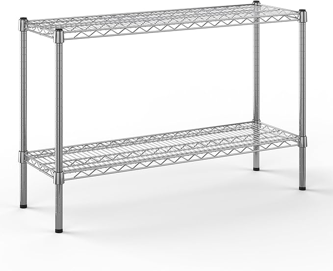 14" Deep x 42" Wide x 27" Height Wire Shelving Kit | 2-Tier | NSF Commercial Storage Rack Unit