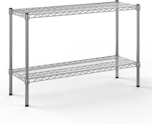 14" Deep x 42" Wide x 27" Height Wire Shelving Kit | 2-Tier | NSF Commercial Storage Rack Unit