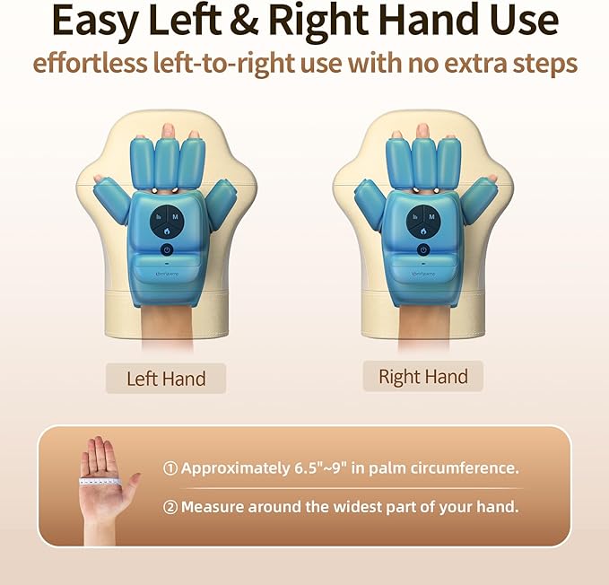 Comfytemp Hand Massager with Heat and Compression, Cordless Fingers, Palm and Wrist Massage Machine for Carpal Tunnel, Arthritis, Circulation and Pain Relief, Birthday Gift for Men Women Seniors