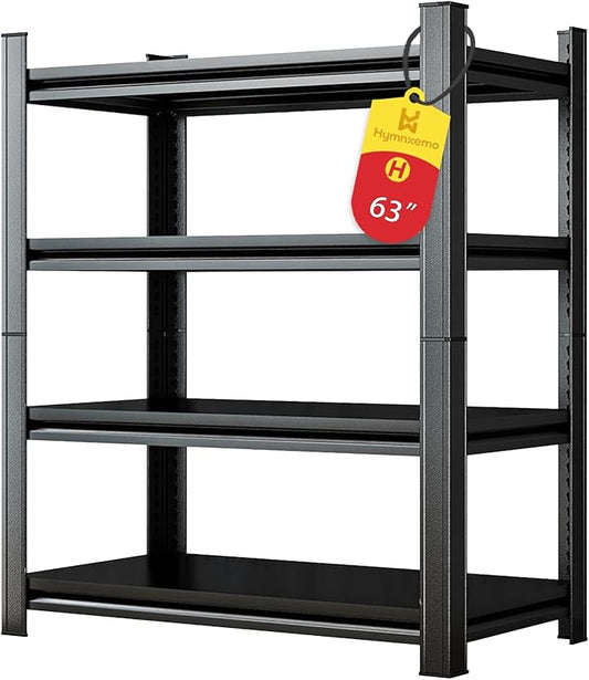 Heavy Duty 5-Tier Shelving Unit 2000LBS Capacity - Adjustable Steel Garage Shelves for Warehouse, Basement Storage(45.3''W x 15.7''D x 63" H)
