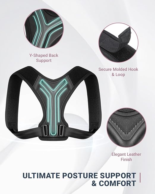 Upper Back Brace Posture Corrector For Women & Men,Lightweight Back Straightener Posture Corrector For Men,Adjustable Upper Back Support,Clavicle Brace For Round Shoulder & Hunchback (Medium)