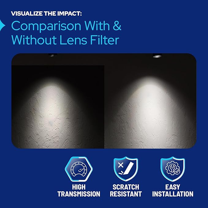 KastLite Clear Acrylic Lens Filter for Halo Track Lighting | Track Light Head - Adjust The Color of Your Lighting | Common MR16 Bulb for Spotlight Fixtures