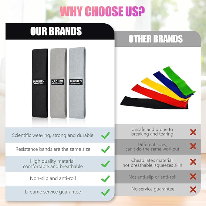 Resistance Bands for Working Out, Exercise Workout Bands for Women & Men, 3 Levels Elastic Stretch Bands for Exercise with Carry Bag for Physical Therapy, Home Fitness, Strength Training, Yoga