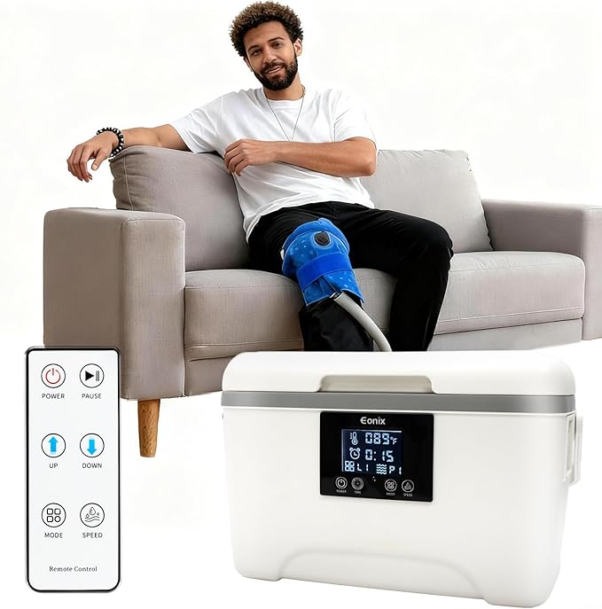 EONIX Cold Therapy Machine with Programmable Timer, Portable Ice Machine for Knee After Surgery, Cryotherapy with Compression Pad for Knee, Ankle, Foot&Elbow