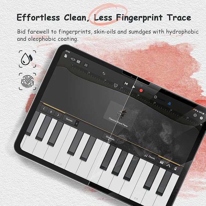 bersem 2 Pack New Paperfeel Screen Protector Compatible with iPad Pro 11 Inch M5 2025 / M4 2024, Matte PET Film for Paper Art Writing, Friendly, Anti-Glare, Case Friendly, Easy Installation,