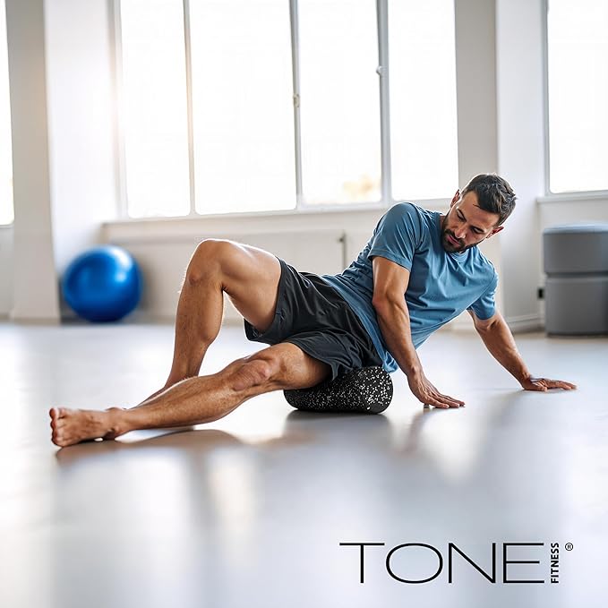 Tone Fitness High Density EPP Foam Exercise Foam Roller for Yoga, Pilates, Stretching, Massage, and Recovery | Multiple Sizes and Colors
