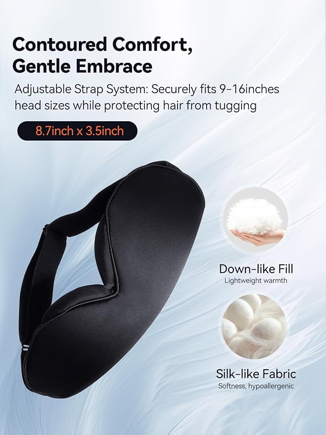 Heated Eye Mask for Dry Eyes, Improved Sleep, Warm Eye Compress for MGD, Dry Eye Syndrome, Chalazion Blepharitis Stye Eye Treatment, Steam Moist to Unclog Glands (Black)