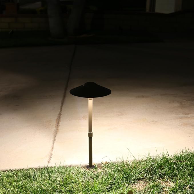 Lumina Lighting® 4W Landscape Lighting 12V Landscape Lights Low Voltage Landscape Path Lights Warm White Waterproof Outdoor Replaceable G4 LED Bulb for Garden Pathway Lawn Yard (Bronze) (8-Pack)