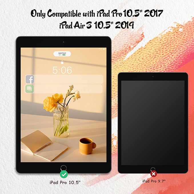 KCT 2 Pack Paperfeel Screen Protector Compatible with iPad Air 3 (2019) 10.5 inch/iPad Pro 10.5 (2017), Matte PET Film for Drawing, Anti Glare with Easy Installation Kit