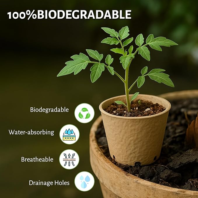 120 Packs 3.15 Inch + 4 Inch Peat Pots, Biodegradable Pots for Seedlings with Drainage Holes, Herb Seed Starter