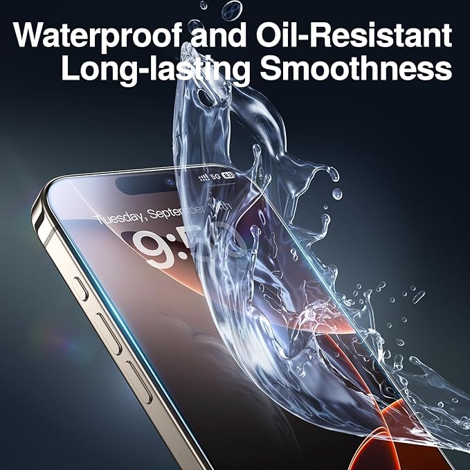 SMARTDEVIL 2 Pack Screen Protector for iPhone 16 Pro Max (6.9 Inch) Tempered Glass, HD Clear Film, Easy Installation, Dust-Free & Bubble-Free