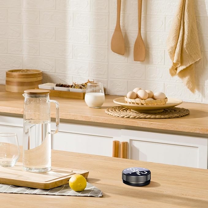 BlueSnail Kitchen Timer with LED Digital Display Smart Efficana for Home Classroom Gym Office, Volume and Brightness Adjustable Productivity Timer