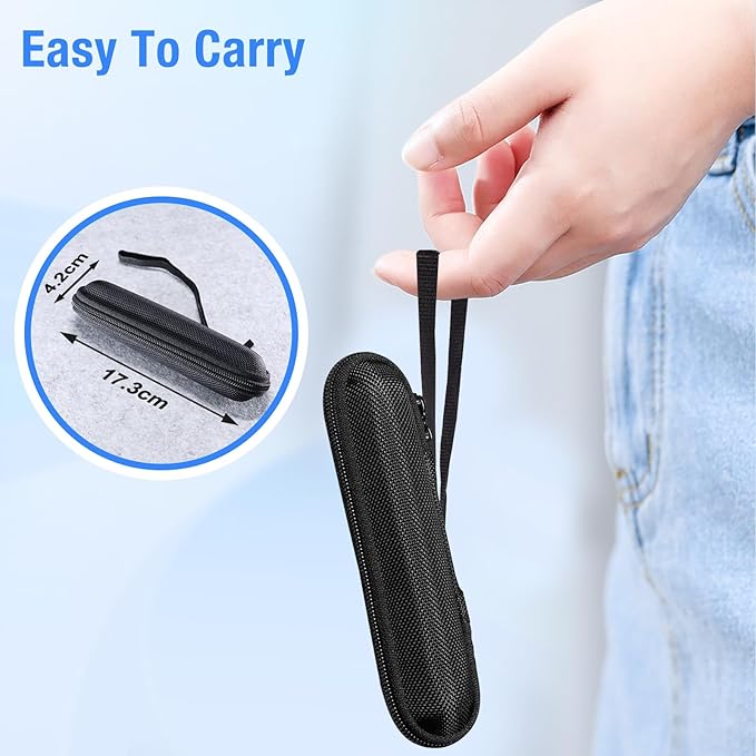 Presentation Clicker with Case, Wireless Presenter for PowerPoint Slide with Hyperlink & Volume Control, Presentation Remote Clicker for Mac/Computer/Laptop, Google Slide/PPT/Keynote