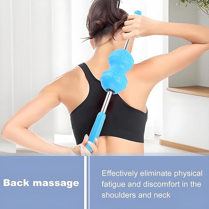 Massage Roller, Manual Massage Sticks Fascia Muscle Roller Handheld Acupressure Roller Deep Tissue Massager for Back, Neck & Foot