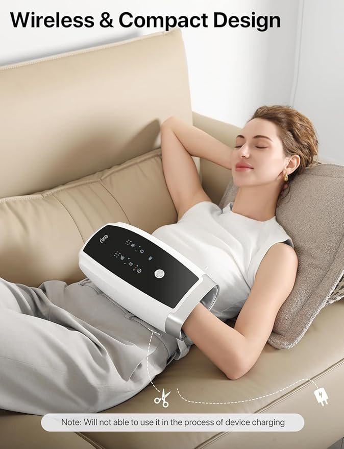 RIKE Hand Massager, 6 Modes 6 Intensities Hand Massager with Heat and Compression Arthritis and Carpal Tunnel, Birthday Gifts for Women Men (White)