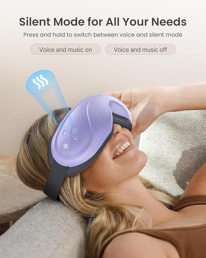 RENPHO Eyeris 2 Eye Massager with Heat and Cooling, Birthday Christmas Gifts for Grandkids Mom Dad Women Men Heated Sleep Mask for Migraine Relief Improve Sleep