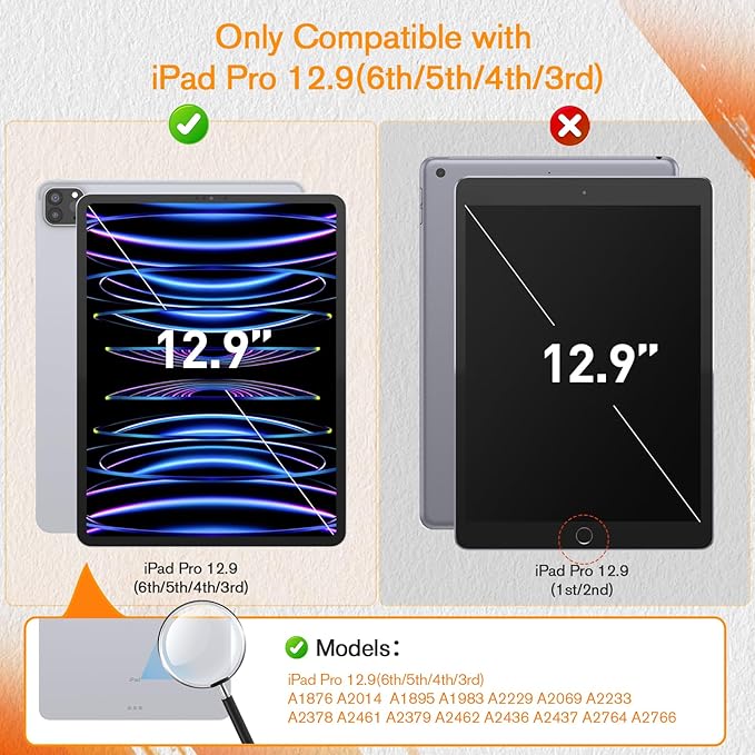 KCT 2 Pack Paperfeel Screen Protector Compatible with iPad Pro 12.9 (2022 & 2021 & 2020 & 2018 Models), Matte PET Film for Drawing, Anti Glare with Easy Installation Kit