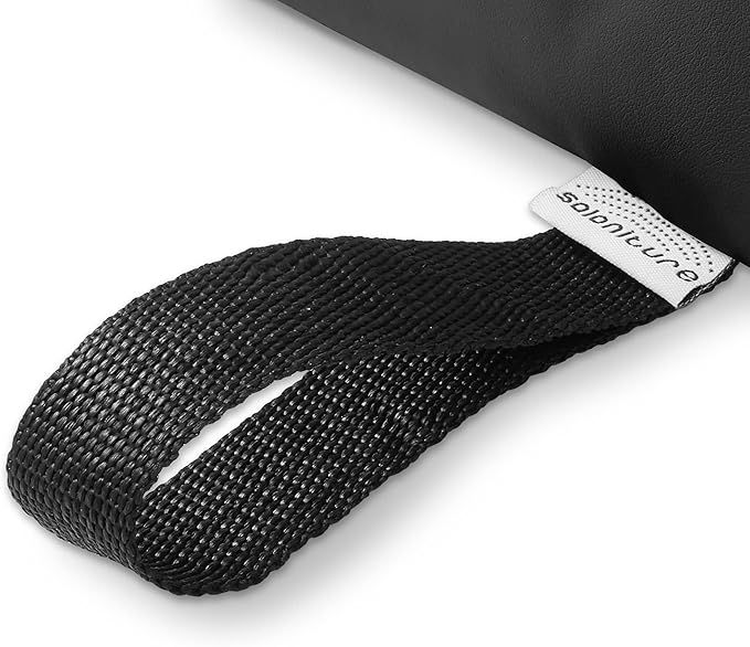 Saloniture Half Round Neck Massage Table Bolster Pillow Pad - 13 x 6 x 3 Inch - Black