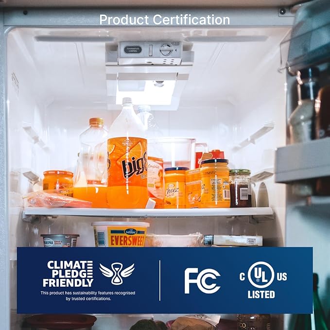 FLSNT LED Refrigerator Light Bulb 40 Watt Equivalent, 120V Fridge Appliance Light Bulb 4W Daylight White 5000K, Waterproof A15 Fridge Light Bulbs 500LM, E26 Freezer Light Bulbs Non-dimmable, 2Packs